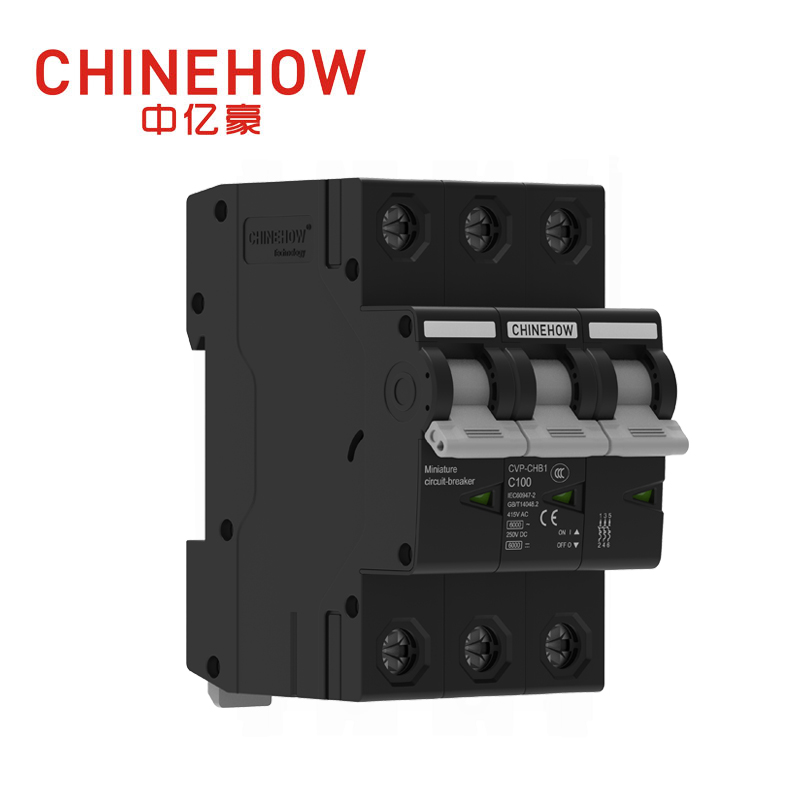 Disyuntor miniatura negro IEC 3P serie CVP-CHB1